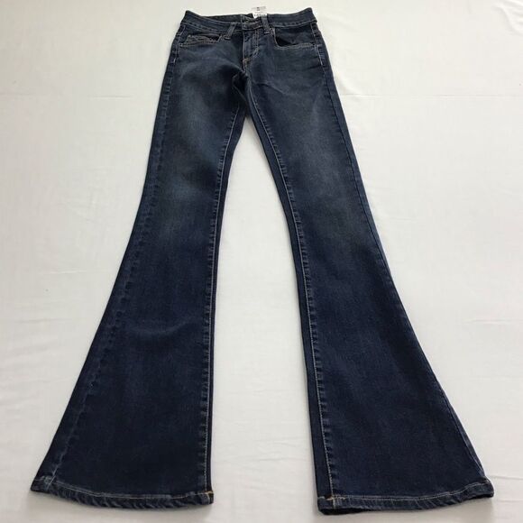 CARMAR Blue Bell Bottom Denim Jeans New Size 24 - Picture 2 of 11